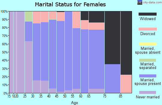 Zip code 48819 marital status for females