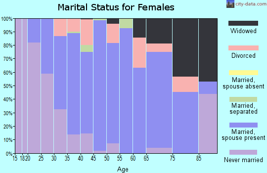 Zip code 48822 marital status for females