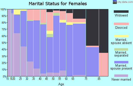 Zip code 48831 marital status for females