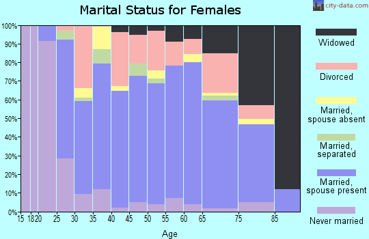 Zip code 48838 marital status for females