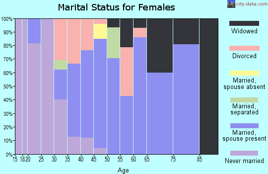 Zip code 48841 marital status for females
