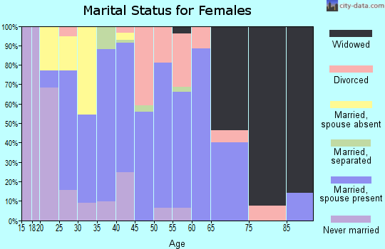 Zip code 48851 marital status for females