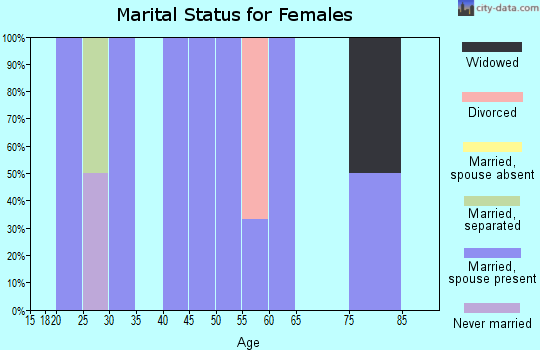 Zip code 48852 marital status for females