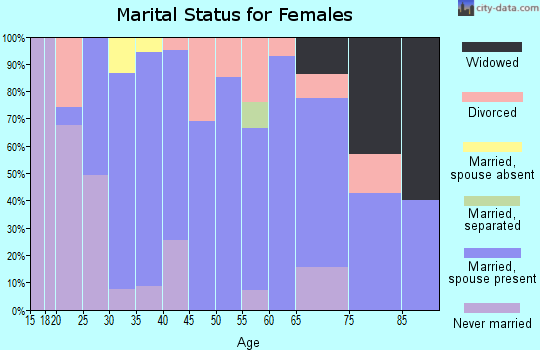 Zip code 48861 marital status for females