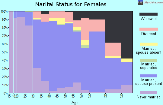 Zip code 48864 marital status for females