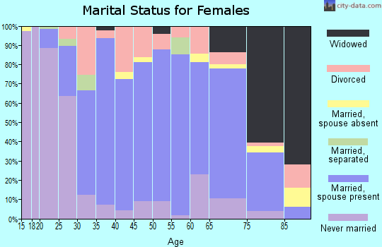 Zip code 48866 marital status for females