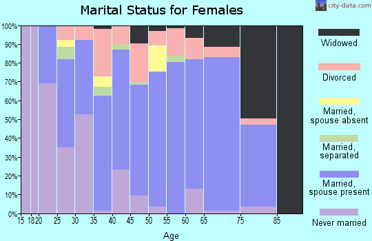Zip code 48872 marital status for females