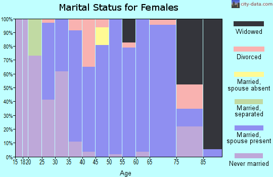 Zip code 48873 marital status for females