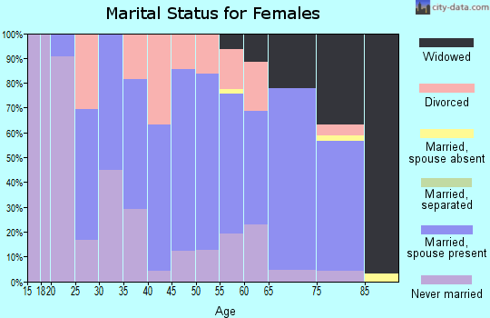 Zip code 48878 marital status for females