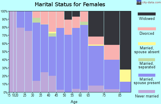 Zip code 48880 marital status for females