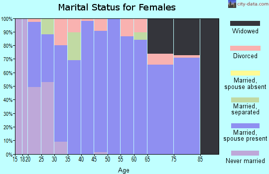 Zip code 48897 marital status for females