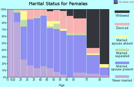 Zip code 49002 marital status for females