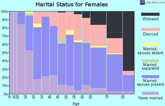 Zip code 49004 marital status for females