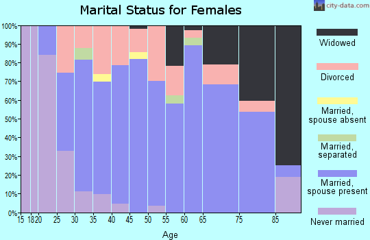 Zip code 49030 marital status for females