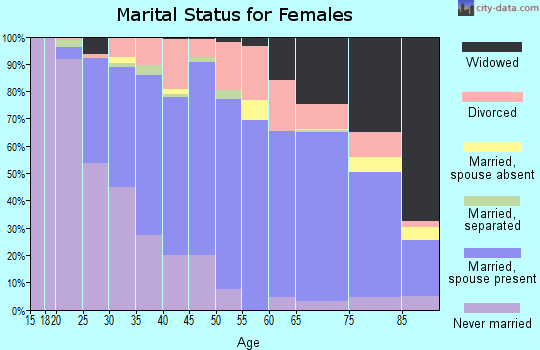 Zip code 49031 marital status for females