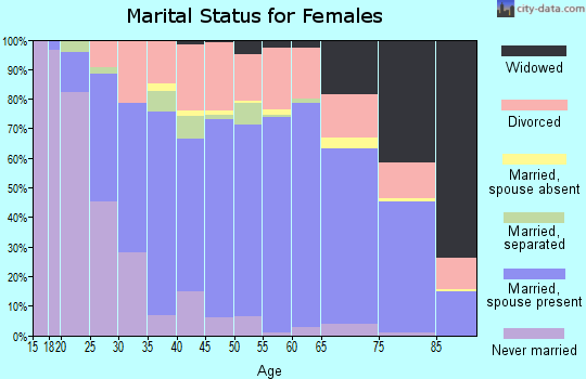 Zip code 49036 marital status for females