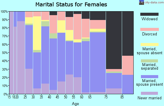 Zip code 49045 marital status for females