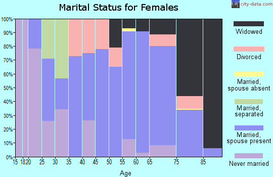 Zip code 49046 marital status for females