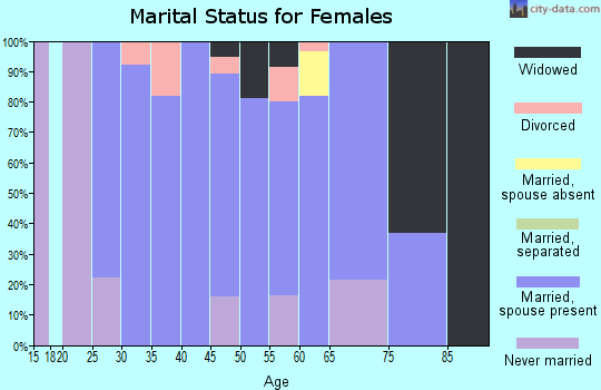Zip code 49050 marital status for females