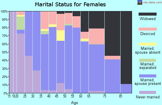 Zip code 49055 marital status for females