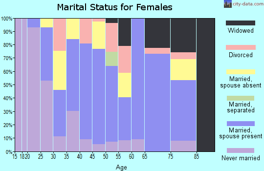 Zip code 49056 marital status for females