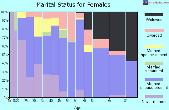 Zip code 49057 marital status for females