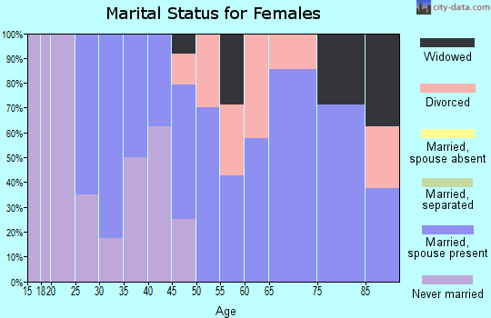 Zip code 49066 marital status for females