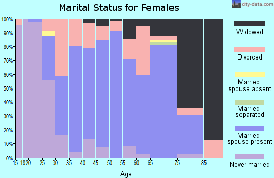 Zip code 49067 marital status for females