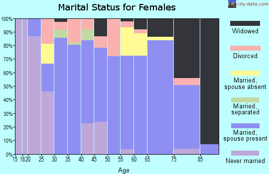 Zip code 49072 marital status for females