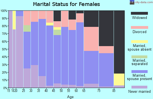 Zip code 49078 marital status for females