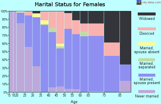 Zip code 49082 marital status for females