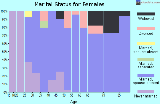 Zip code 49088 marital status for females
