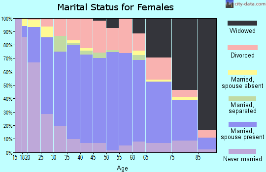 Zip code 49091 marital status for females