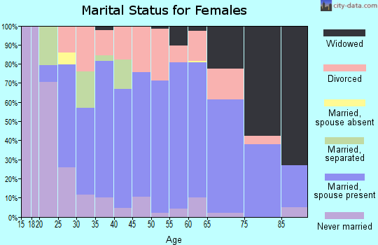 Zip code 49099 marital status for females