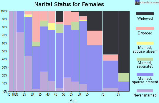Zip code 49107 marital status for females