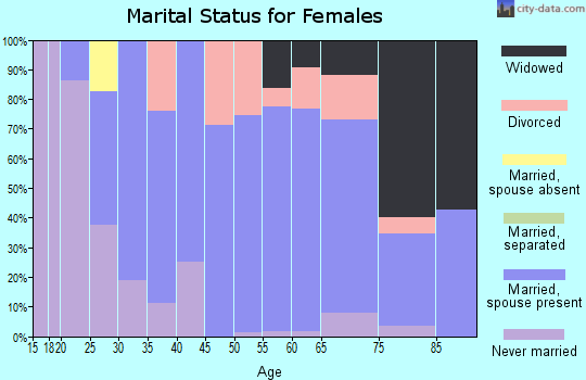 Zip code 49113 marital status for females