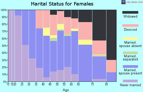 Zip code 49117 marital status for females
