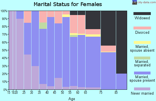 Zip code 49127 marital status for females