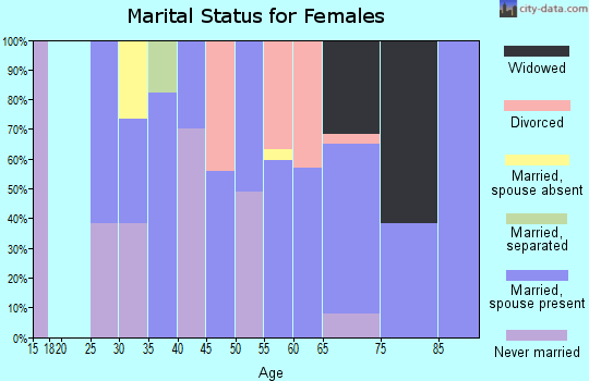 Zip code 49130 marital status for females