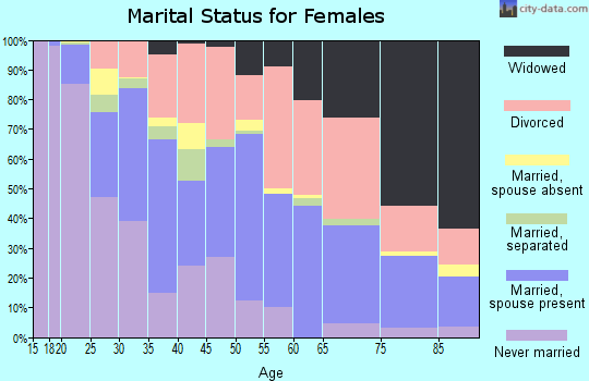Zip code 49202 marital status for females