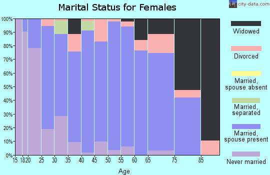 Zip code 49229 marital status for females