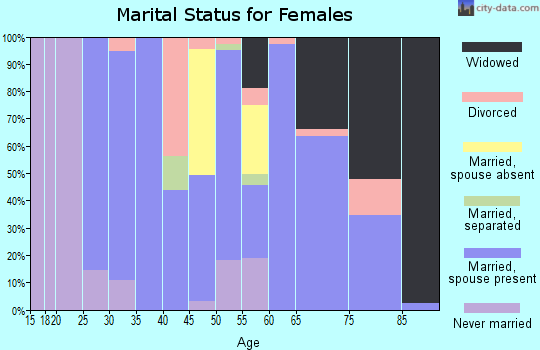 Zip code 49233 marital status for females