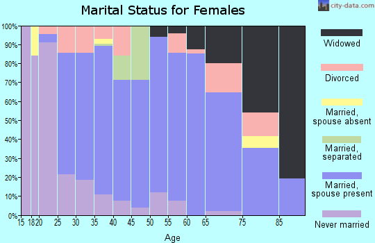 Zip code 49235 marital status for females
