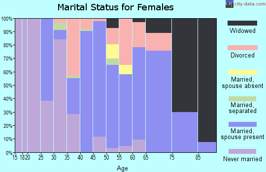 Zip code 49241 marital status for females