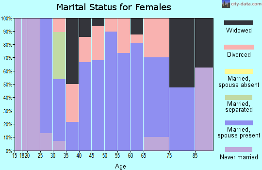 Zip code 49248 marital status for females