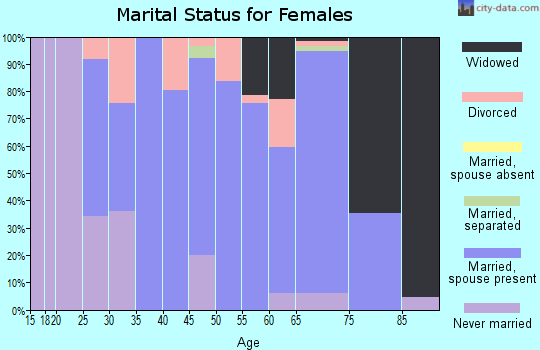 Zip code 49249 marital status for females
