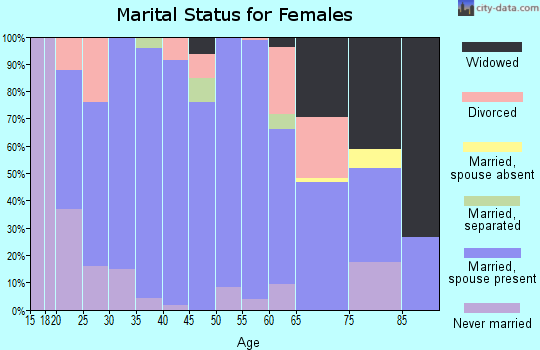 Zip code 49255 marital status for females