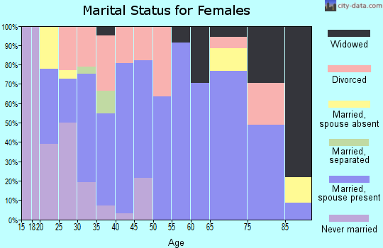 Zip code 49262 marital status for females