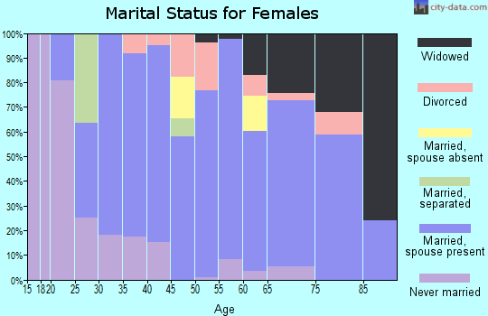 Zip code 49267 marital status for females