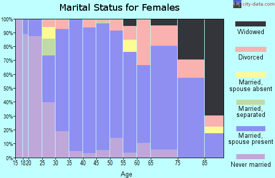 Zip code 49269 marital status for females